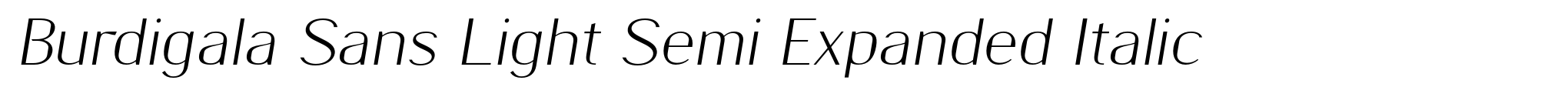 Burdigala Sans Light Semi Expanded Italic image